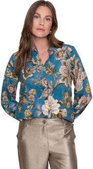 Geisha Top blue Blauw - XL
