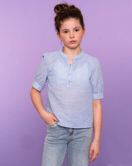 Geisha Top korte mouw 63055k-14 - maat 164 Lichtblauw