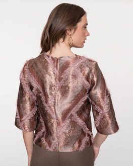 Geisha Top lange mouw 53950-20 Goud - S