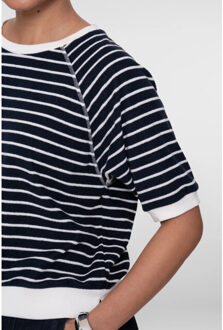 Geisha Top stripe 62001-10 Blauw - M