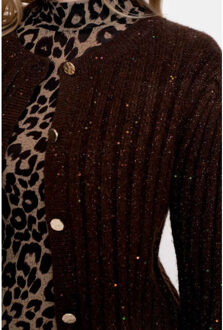 Geisha Vest brown - maat L Bruin