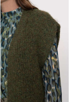 Geisha Vest moss Groen - L