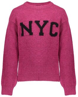 Geisha winter trui meisjes - roze/zwart - NYC - Maat 164