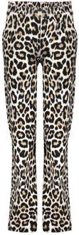 Geisha winter wide broek meisjes - zwart/zand - AOP luipaard - Maat 164