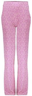 Geisha zomer broek meisjes - wide - AOP - cassis / off white - Maat 176