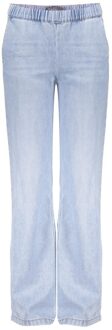 Geisha zomer jeans broek meisjes - wide elastic waist - bleached denim - Maat 158