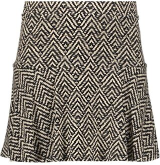 Geisha zomer skort meisjes - AOP - zwart / off wit - Maat 140