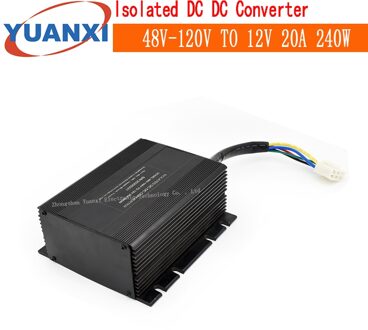 Geïsoleerd Step Down Buck 48V 60V 72V 84V 96V 120V Naar 12V 13.8V 20A 240W Dc Dc Converter