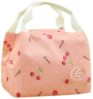 Geïsoleerde Koude Canvas Streep Picknick Carry Case Thermische Draagbare Lunch Tas Bolsa Termica Lunch Tas Voedsel Zak Voor Vrouwen Mannen kid Oranje
