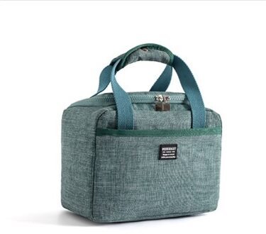 Geïsoleerde Lunch Tas Oxford Reizen Noodzakelijk Olie Picnic Pouch Unisex Thermische Diner Box Container School Voedsel Opslag Gevallen donker groen