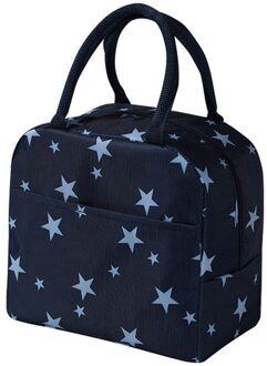 Geïsoleerde Picknick Cartoon Draagtas Thermische Draagbare Koude Lunch Tas Lunch Tas Thermische Voedsel Picknick Lunch Tassen Voor Vrouwen Kids marine