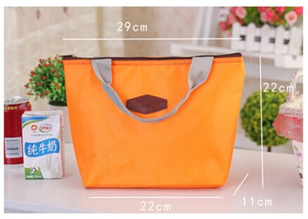 Geïsoleerde Tinfoil Aluminium Koeler Thermische Picknick Lunch Tas Waterdichte Reizen Tote Doos Mode 4 Snoep Kleuren Oranje