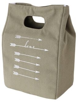 Geïsoleerde Warmte Lunch Zakken Voedsel Picknick Canvas Thermische Vrouwen Bento Cooler Tote Doos Hoge Capaciteit Rechthoek Draagbare Hand Pack groen