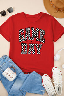 Gekartelde Graphic T-shirt - maat S Rood