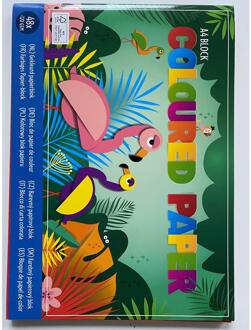 Gekleurd papier 120 grams blok a 48 vel multi