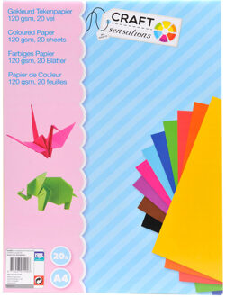 Gekleurd Papier A4, 20 vellen