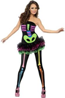 Gekleurd skeletkostuum voor vrouwen - Verkleedkleding