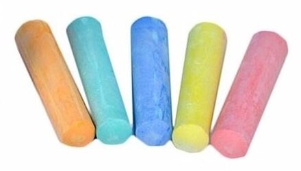 Gekleurd stoepkrijt - setje met 30x stuks - dikke krijt staven