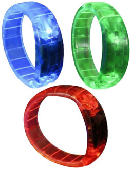 Gekleurde Armband Met Led Licht Blauw