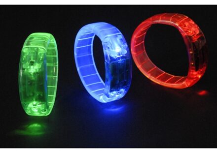 Gekleurde armband met LED lichtjes Blauw;;;