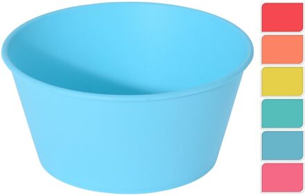 Gekleurde camping en kinder schaaltjes - kommetjes - 6x stuks - kunststof - Dia 13 cm - Camping