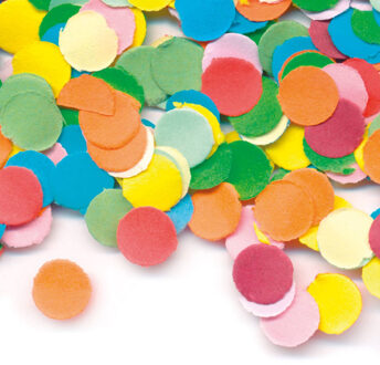 Gekleurde confetti 300 gram - Feestversiering/decoratie