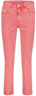 Gekleurde Denim Tara/Coral Jeans Red Button , Orange , Dames - 2Xl,Xl,L,S