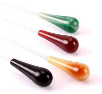Gekleurde Hars Muziek Dirigent Baton Band Muziek Directeur Orchestra Dirigent Uitvoeren Baton Hars Handvat Batons Wand groen