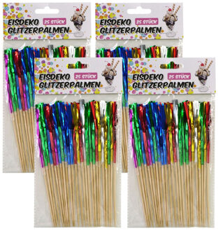 Gekleurde ijs/cocktail feest prikkers - 100x stuks - 16 cm - IJsprikkers - Cocktailprikkers