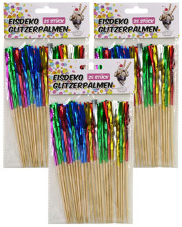 Gekleurde ijs/cocktail feest prikkers - 75x stuks - 16 cm - IJsprikkers - Cocktailprikkers
