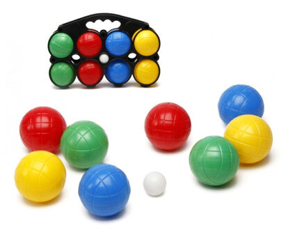 Gekleurde jeu de boules set in draagtas 9 delig - Jeu de Boules