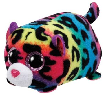 Gekleurde luipaard Ty Teeny knuffel Jelly 10 cm