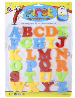 Gekleurde magnetische alfabet letters 26x stuks - 4 cm - magneet - koelkast - whiteboard