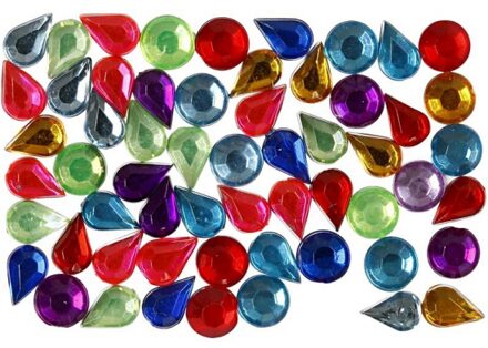 Gekleurde plak diamantjes 5mm 15 gr