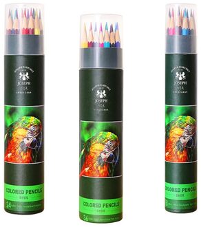 Gekleurde Potloden Milieuvriendelijke Vette Gekleurde Lood Tekening Dozen En Loop 12/18/24/36/48/72 kleuren Barreled 36 kleuren