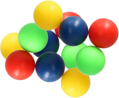 Gekleurde premium rubber beach balletjes - 12x stuks - dia 4 cm - reserve ballen