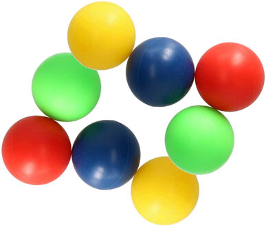 Gekleurde premium rubber beach balletjes - 8x stuks - dia 4 cm - reserve ballen