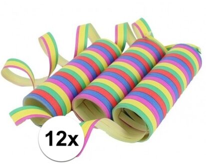 Gekleurde serpentine 12 rollen