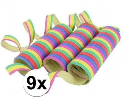 Gekleurde serpentine 9 rollen