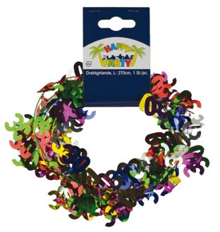 Gekleurde slingers 18 jaar 270 cm Multi