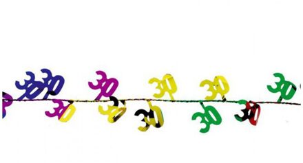 Gekleurde slingers 30 jaar 270 cm Multi