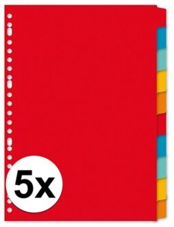 Gekleurde tabbladen - A4 formaat - 50x stuks - scheidings bladeren