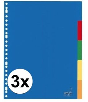 Gekleurde tabbladen A4 met 15 tabs
