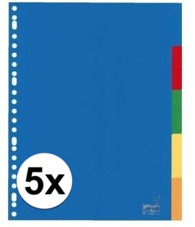 Gekleurde tabbladen A4 met 25 tabs
