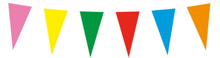 Gekleurde vlaggenlijn van papier Multikleur