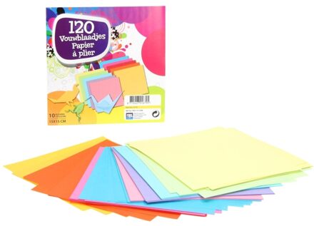 Gekleurde vouwblaadjes, 120st.