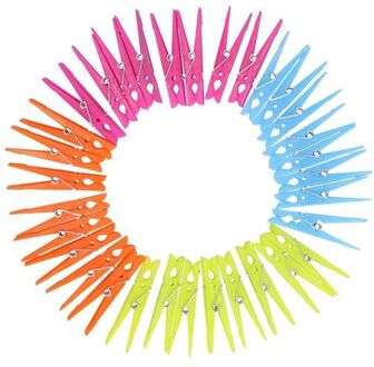 Gekleurde wasknijpers 32 stuks - Knijpers Multikleur