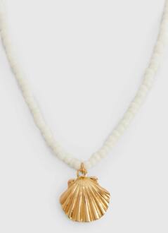 Gekralen Schelp Choker, White - ONE SIZE