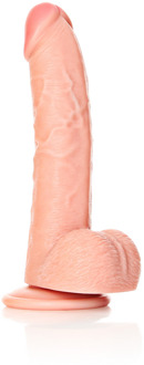 Gekromde Realistische Dildo met Ballen en Zuignap - 8 / 20,5 cm