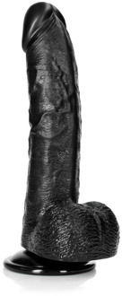 Gekromde Realistische Dildo met Ballen en Zuignap - 8 / 20,5 cm